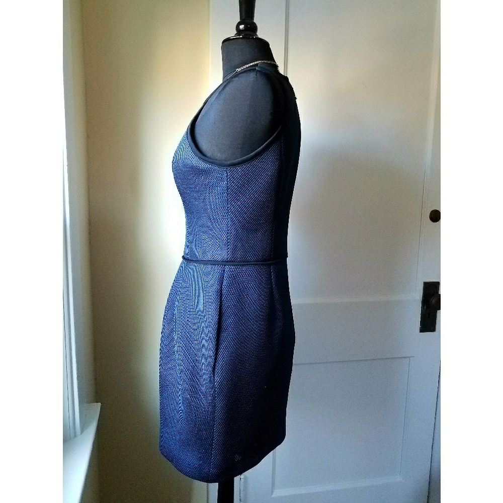 Rachel Roy Racerback Navy Cocktail Shift Dress L - Picture 2 of 3